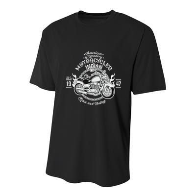 American Bikers Vintage Retro Riders Gift Youth Performance Sprint T-Shirt