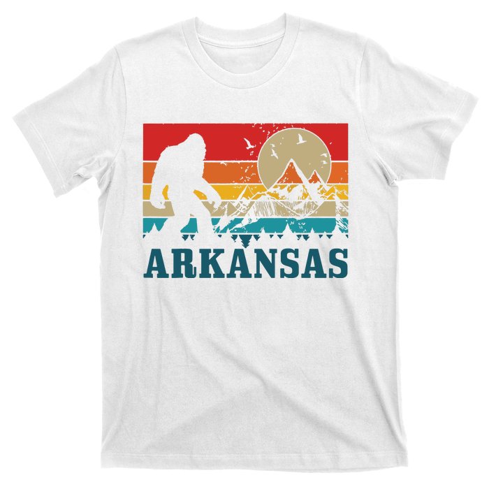 Arkansas Bigfoot Vintage Mountains Hiking Camping Gift T-Shirt