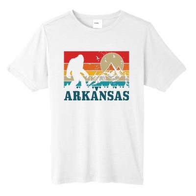 Arkansas Bigfoot Vintage Mountains Hiking Camping Gift Tall Fusion ChromaSoft Performance T-Shirt