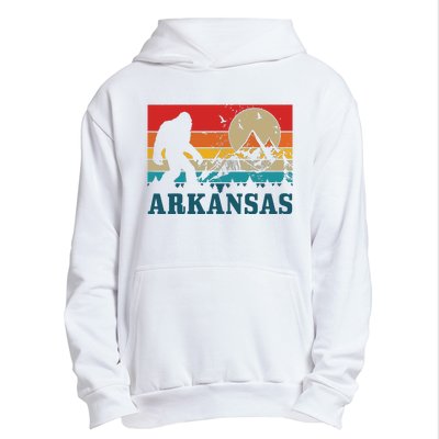 Arkansas Bigfoot Vintage Mountains Hiking Camping Gift Urban Pullover Hoodie