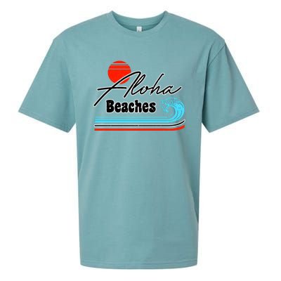 Aloha Beaches Vintage Retro Sueded Cloud Jersey T-Shirt