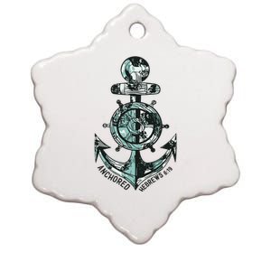 Anchor Bible Verse Christian Gift Ceramic Star Ornament