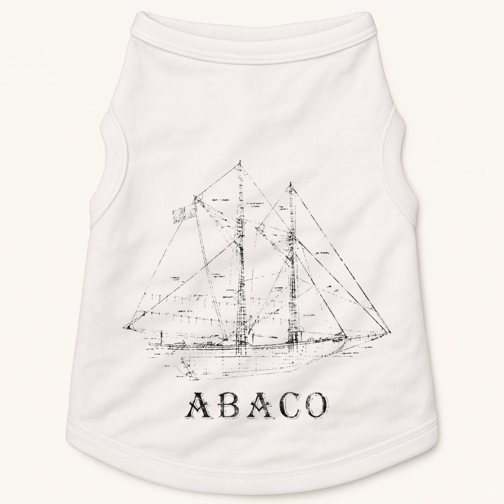 Abaco Bahamas Vintage Retro Classic Sailboat Vacation Doggie Tank