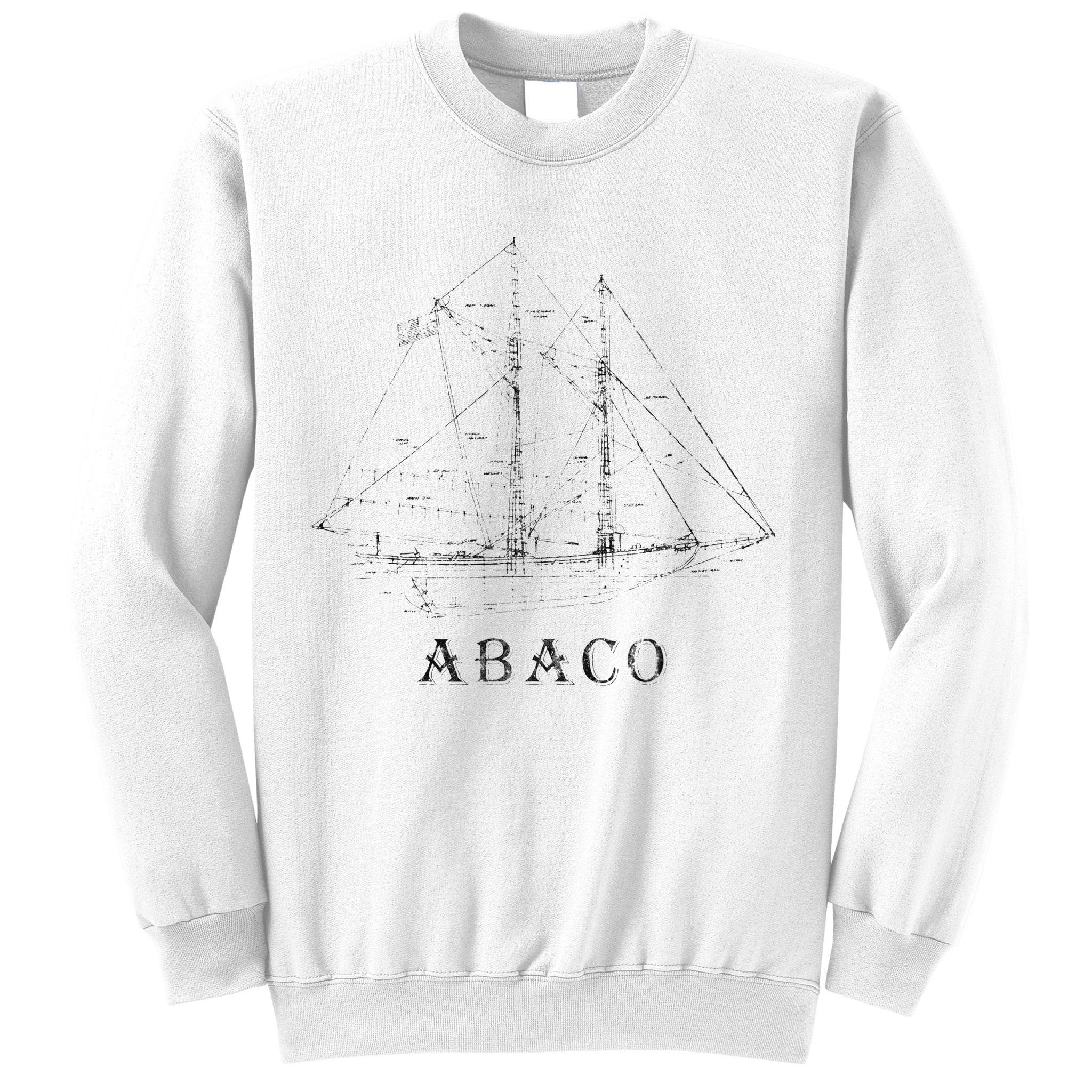 Abaco Bahamas Vintage Retro Classic Sailboat Vacation Sweatshirt