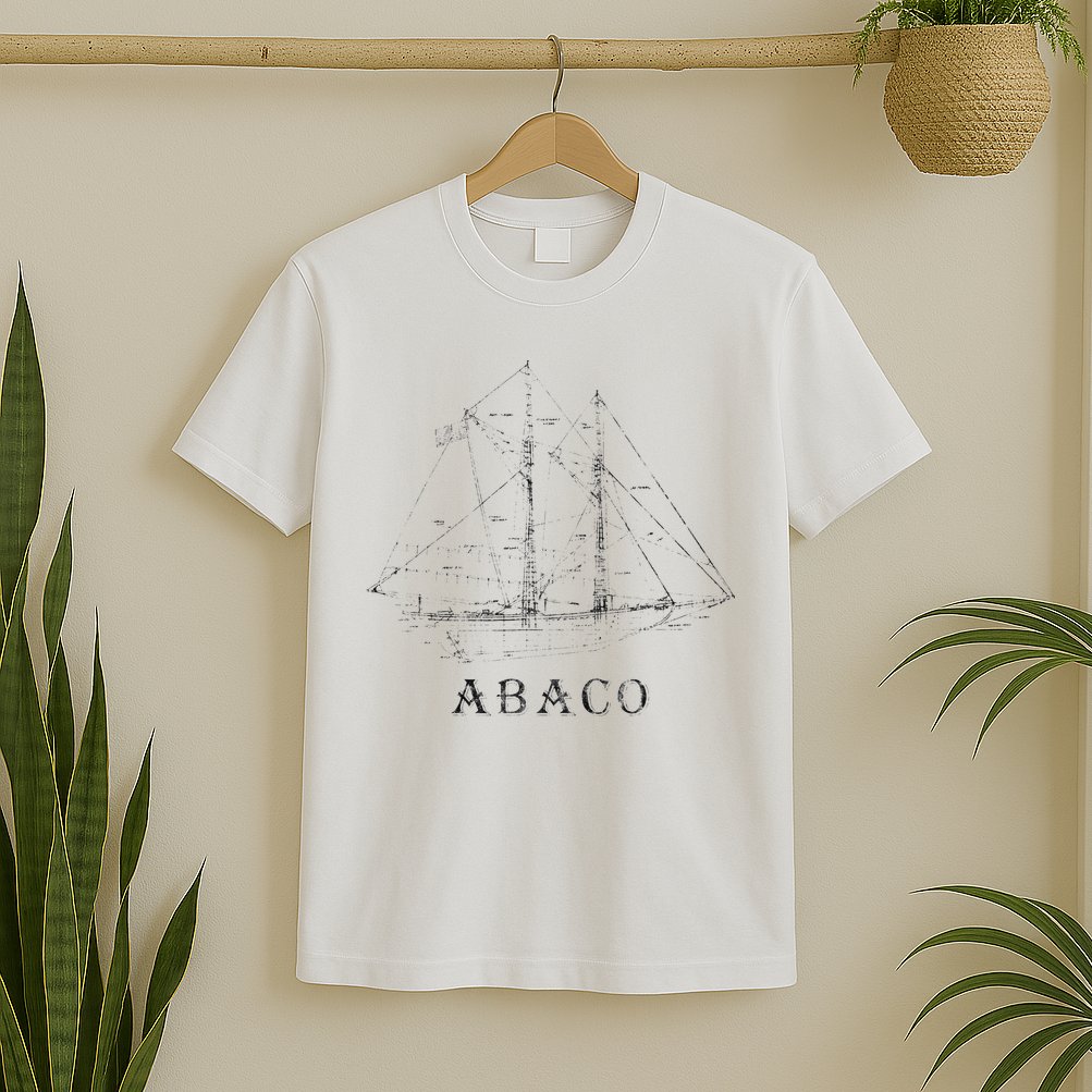 Abaco Bahamas Vintage Retro Classic Sailboat Vacation T-Shirt