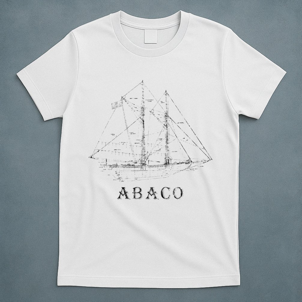 Abaco Bahamas Vintage Retro Classic Sailboat Vacation T-Shirt