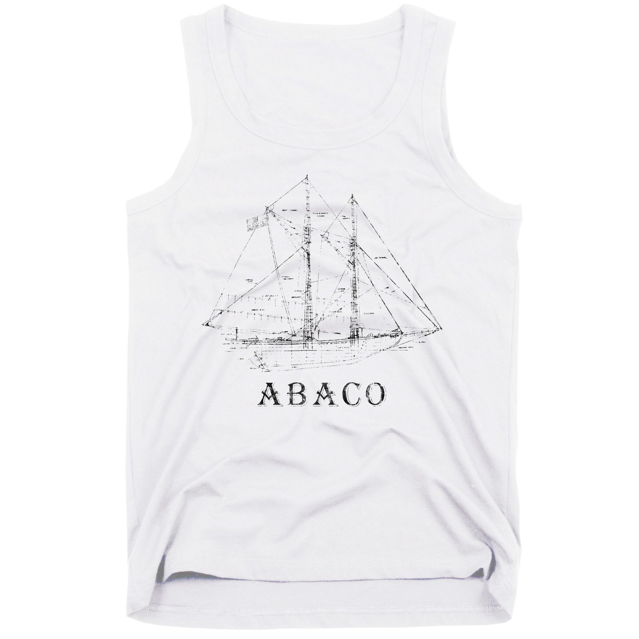 Abaco Bahamas Vintage Retro Classic Sailboat Vacation Tank Top
