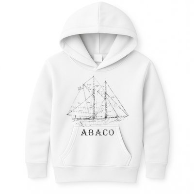 Abaco Bahamas Vintage Retro Classic Sailboat Vacation Kids Hoodie