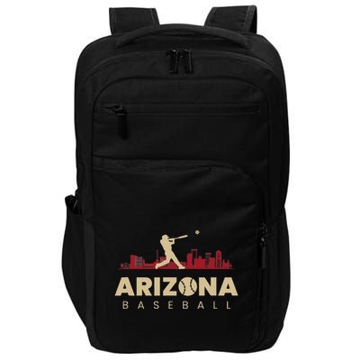 Arizona Baseball Vintage Minimalist Retro Baseball Lover Impact Tech Backpack