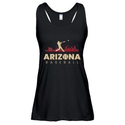 Arizona Baseball Vintage Minimalist Retro Baseball Lover Ladies Essential Flowy Tank