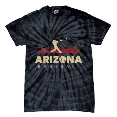Arizona Baseball Vintage Minimalist Retro Baseball Lover Tie-Dye T-Shirt