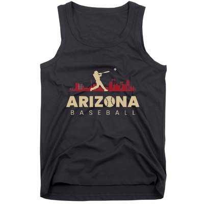 Arizona Baseball Vintage Minimalist Retro Baseball Lover Tank Top