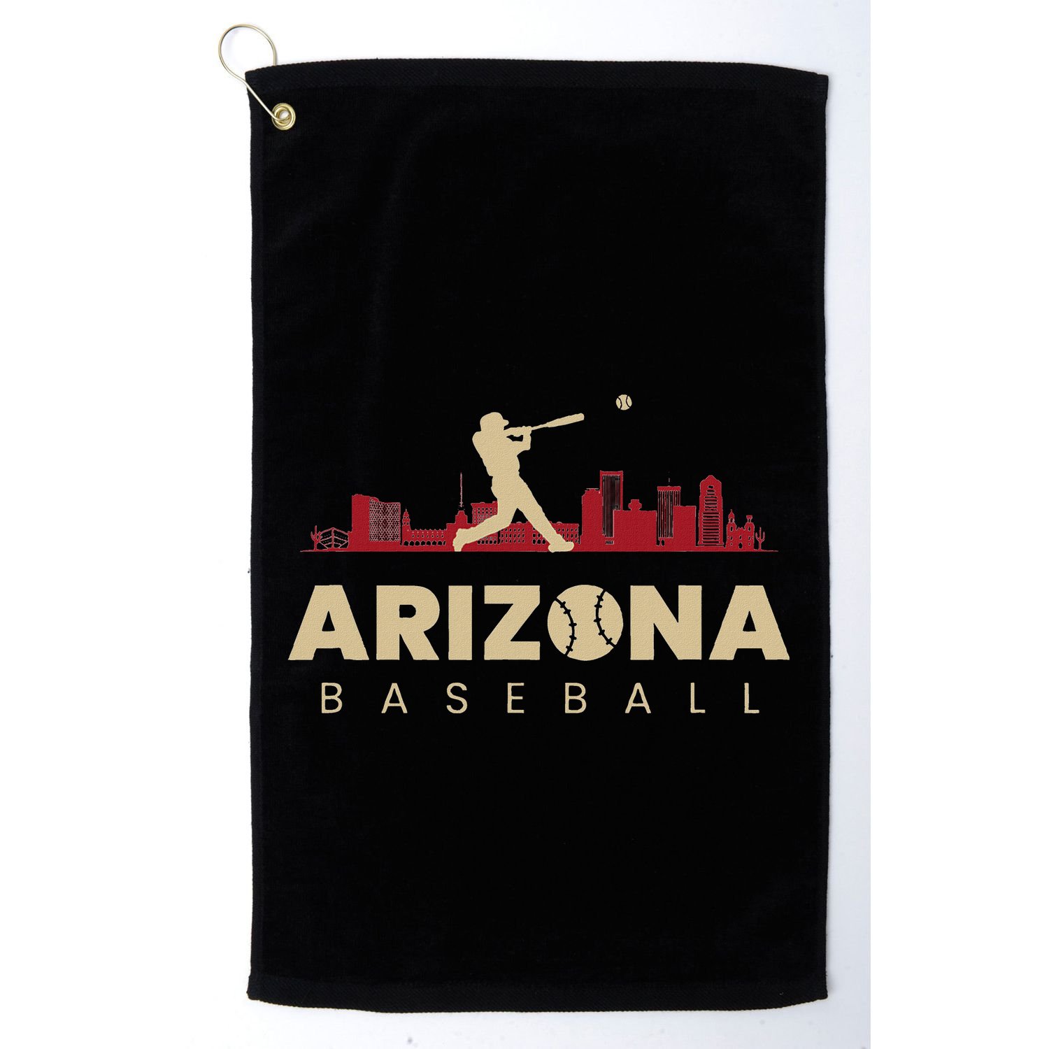 Arizona Baseball Vintage Minimalist Retro Baseball Lover Golf Towel