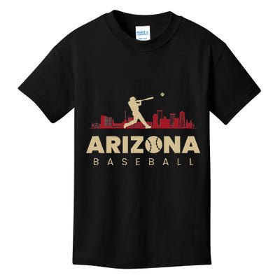 Arizona Baseball Vintage Minimalist Retro Baseball Lover Kids T-Shirt