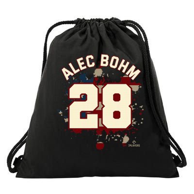 Alec Bohm Vintage Flag Philadelphia Baseball Drawstring Bag