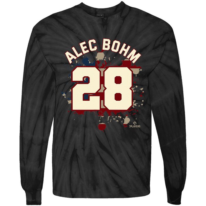 Alec Bohm Vintage Flag Philadelphia Baseball Patriotic Tie-Dye Long Sleeve Shirt