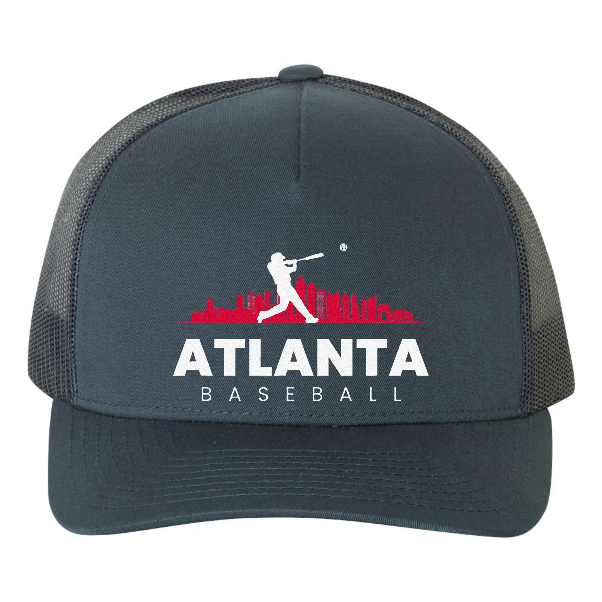 Atlanta Baseball Vintage Minimalist Retro Baseball Lover Yupoong Adult 5-Panel Trucker Hat