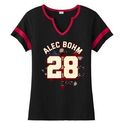 Alec Bohm Vintage Flag  Ladies Halftime Notch Neck Tee