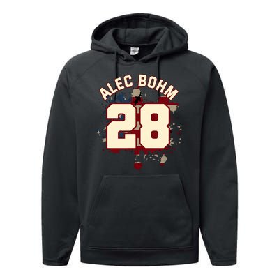 Alec Bohm Vintage Flag  Performance Fleece Hoodie