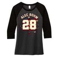 Alec Bohm Vintage Flag  Women's Tri-Blend 3/4-Sleeve Raglan Shirt