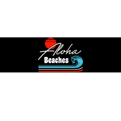 Aloha Beaches Vintage Retro Bumper Sticker