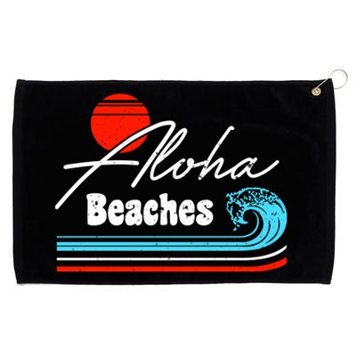 Aloha Beaches Vintage Retro Grommeted Golf Towel