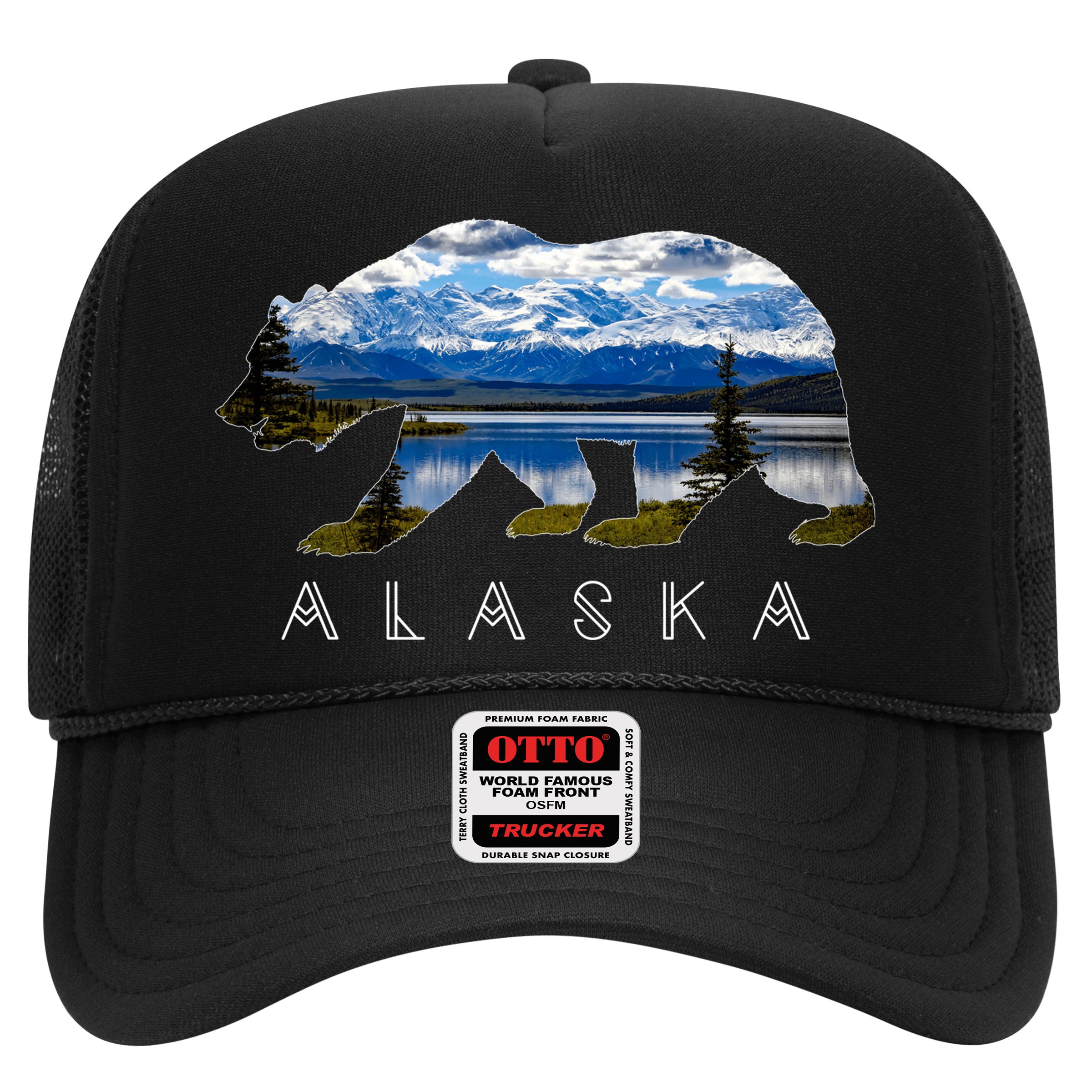Alaskan Bear With Lake & Mountain Souvenir Hat