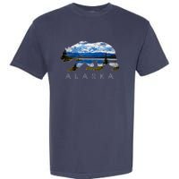 Alaskan Bear With Lake & Mountain Souvenir Garment-Dyed Heavyweight T-Shirt