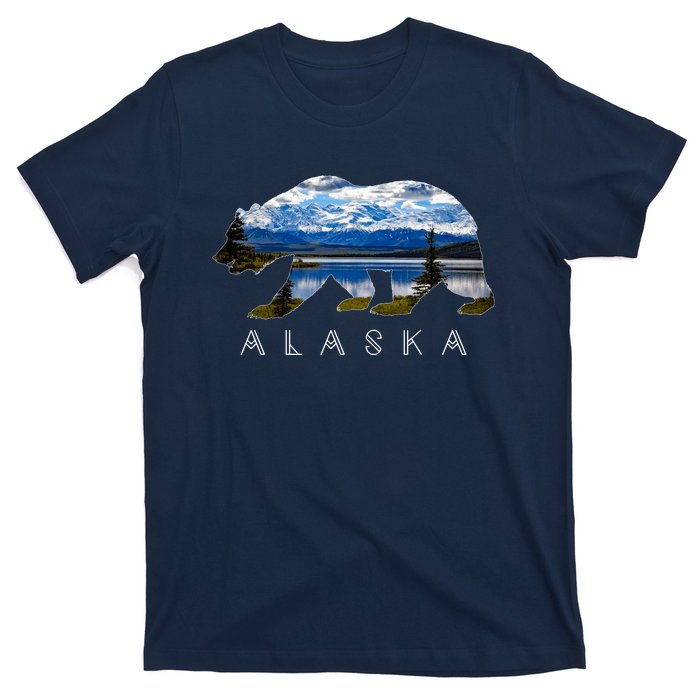 Alaskan Bear With Lake & Mountain Souvenir T-Shirt