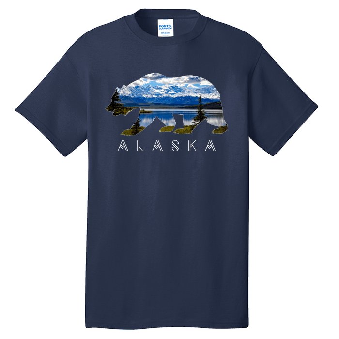 Alaskan Bear With Lake & Mountain Souvenir Tall T-Shirt