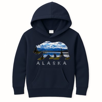 Alaskan Bear With Lake & Mountain Souvenir Kids Hoodie