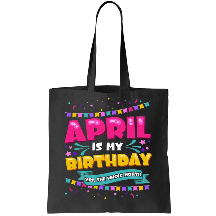 April Birthday Wo Funny April is my Birthday Tote Bag