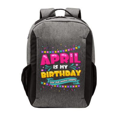 April Birthday Wo Funny April is my Birthday Vector Backpack