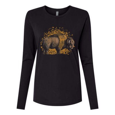 American Bison Wild Animal Gift Idea Men Kids Buffalo Womens Cotton Relaxed Long Sleeve T-Shirt