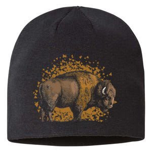 American Bison Wild Animal Gift Idea Men Kids Buffalo Sustainable Beanie