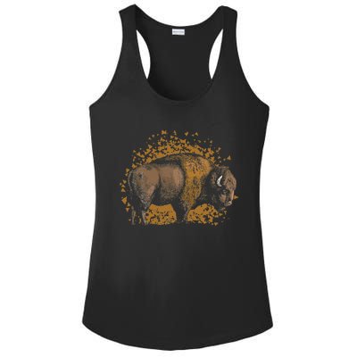 American Bison Wild Animal Gift Idea Men Kids Buffalo Ladies PosiCharge Competitor Racerback Tank