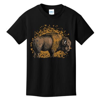 American Bison Wild Animal Gift Idea Men Kids Buffalo Kids T-Shirt