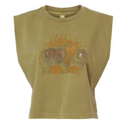 American Bison Wild Animal Gift Idea Men Kids Buffalo Garment-Dyed Women's Muscle Tee