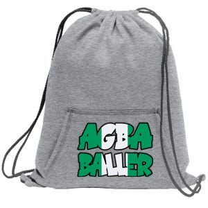 Agba Baller Wearing Agba Baller Sweatshirt Cinch Pack Bag