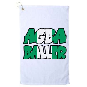 Agba Baller Wearing Agba Baller Platinum Collection Golf Towel