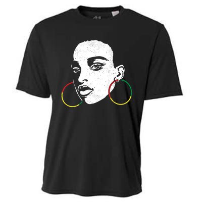 Afro Black Woman Afican Color Cool Black History Month Gift Cooling Performance Crew T-Shirt