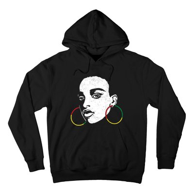 Afro Black Woman Afican Color Cool Black History Month Gift Hoodie