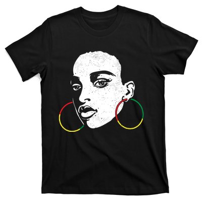 Afro Black Woman Afican Color Cool Black History Month Gift T-Shirt