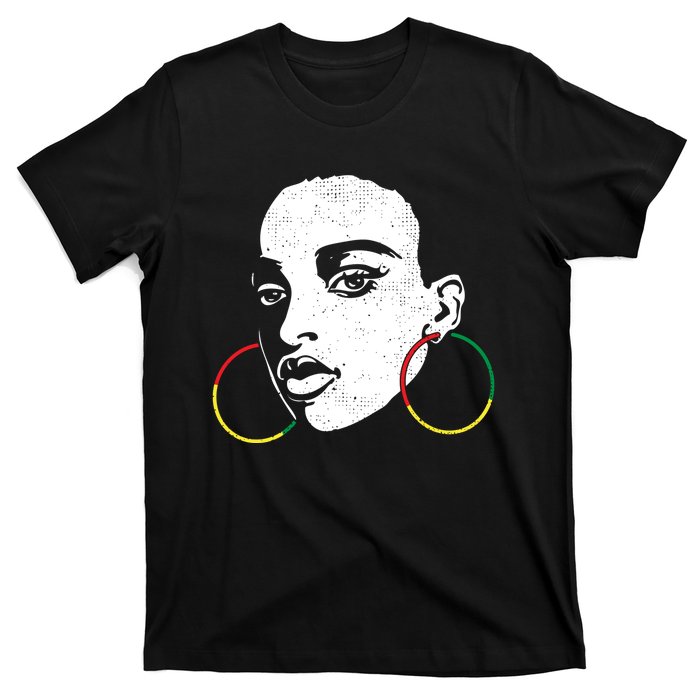 Afro Black Woman Afican Color Cool Black History Month Gift T-Shirt