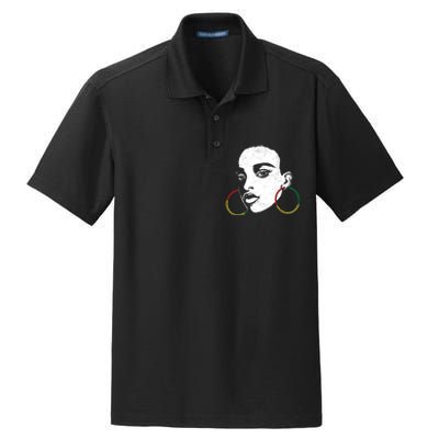 Afro Black Woman Afican Color Cool Black History Month Gift Dry Zone Grid Polo