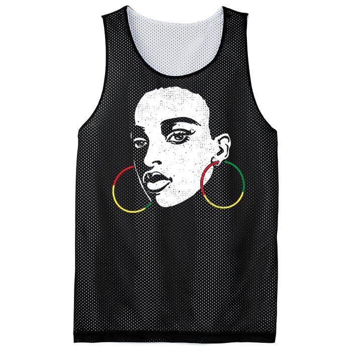 Afro Black Woman Afican Color Cool Black History Month Gift Mesh Reversible Basketball Jersey Tank