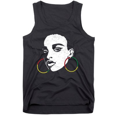 Afro Black Woman Afican Color Cool Black History Month Gift Tank Top