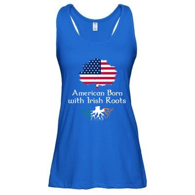 American Born With Irish Roots St Patrick's Day Gift Ladies Essential Flowy Tank