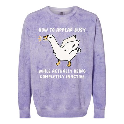 Appear Busy While Being Completely Inactive Colorblast Crewneck Sweatshirt