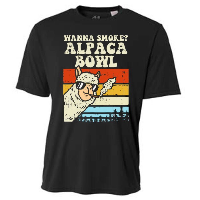 Alpaca Bowl Weed Funny Cannabis 420 Stoner Gift Cooling Performance Crew T-Shirt